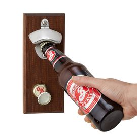 Tipo permanente abrebotellas magnético de la cerveza del metal del colector del casquillo tamaño pequeño